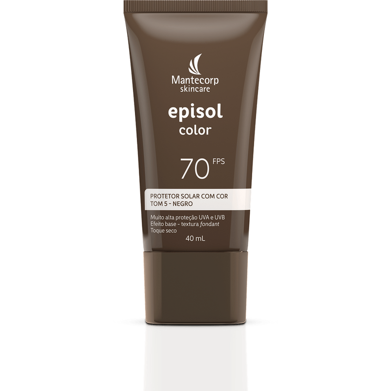 Protetor Solar Facial Episol Color FPS 70 | Tom 3 - Médio 40ml