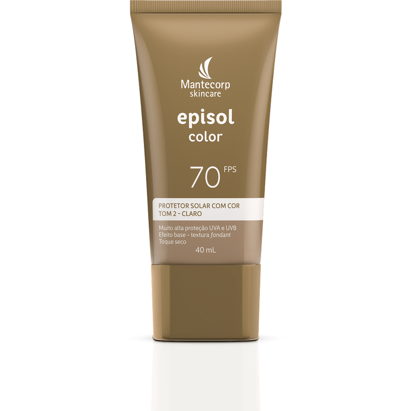 Protetor Solar Facial Episol Color FPS 70 | Tom 1 - Extra Claro 40ml