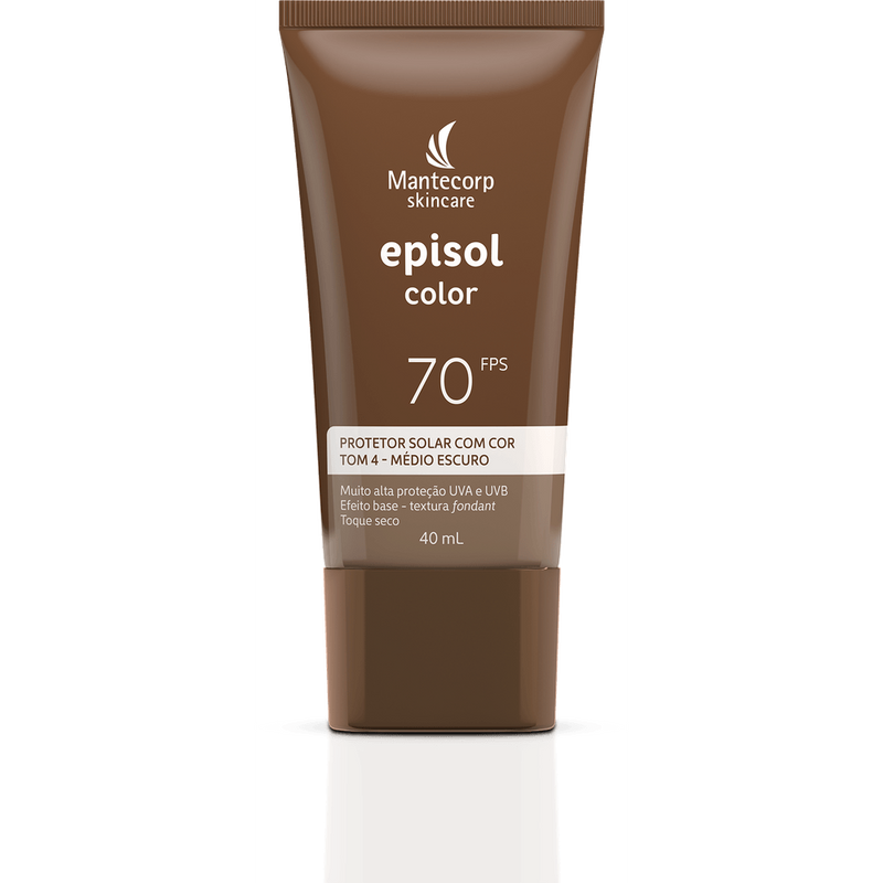 Protetor Solar Facial Episol Color FPS 70 | Tom 1 - Extra Claro 40ml